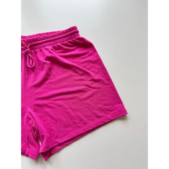 Aritzia WILFRED FREE Hot Pink Knit Jersey Relaxed Lounge Sweat Shorts, Size M - Picture 3 of 9
